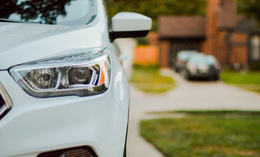 car in driveway